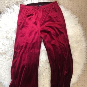 RED VELVET PANTS